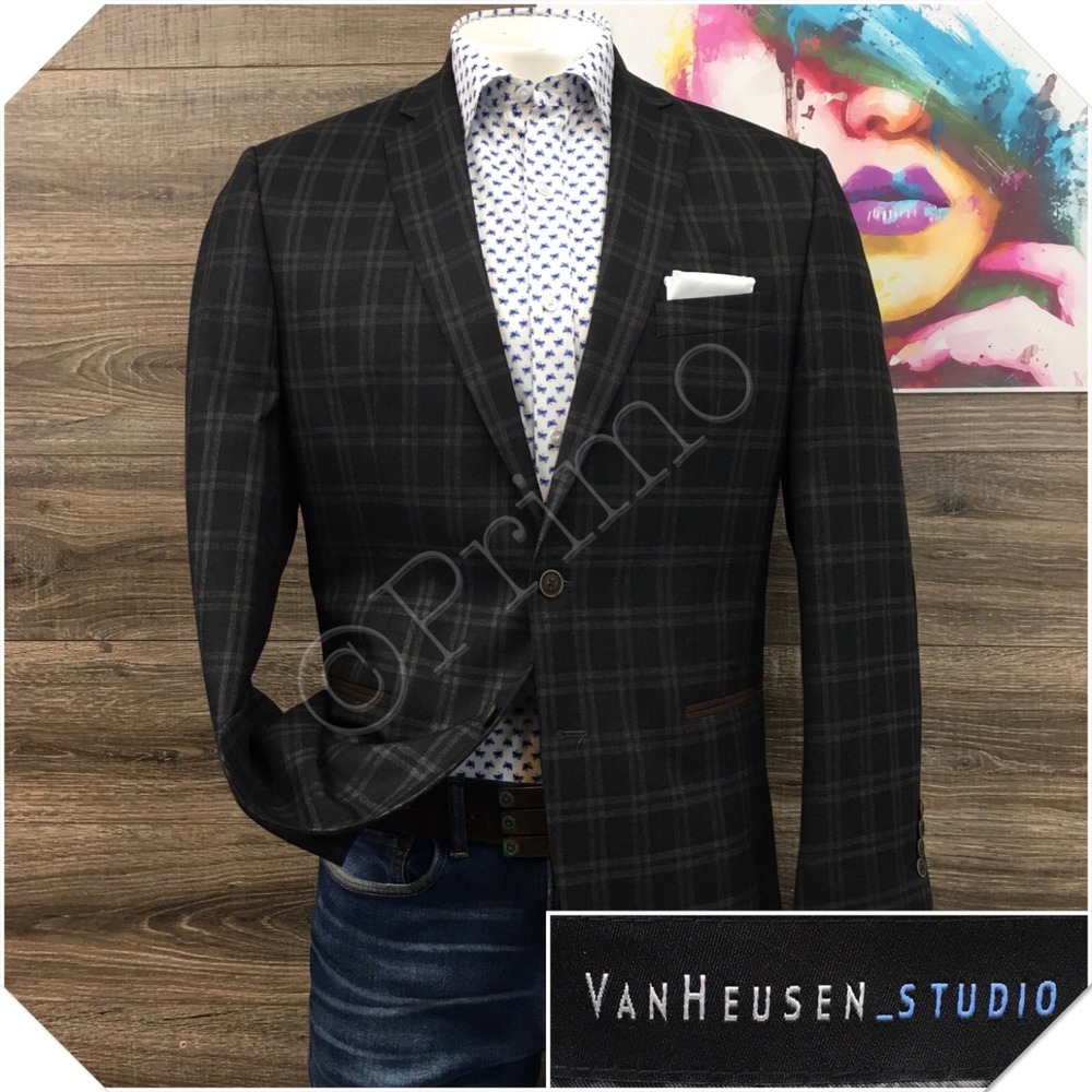 VAN‎ HEUSEN Mens Blazer Sport Coat Casual Jacket Size 42R Suit Elbow Patches